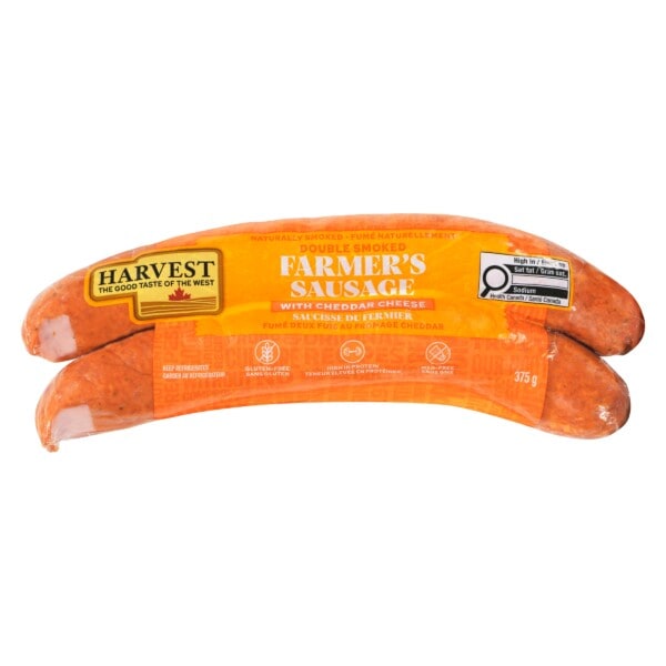a package of sausage on a white background